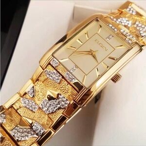 Men’s Elgin FG16001GTST gold plated watch